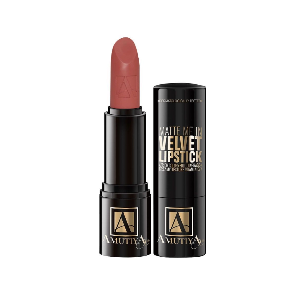 آموتیا گلد رژ لب جامد مات Amoutia Gold Matte Lipstick LV 106