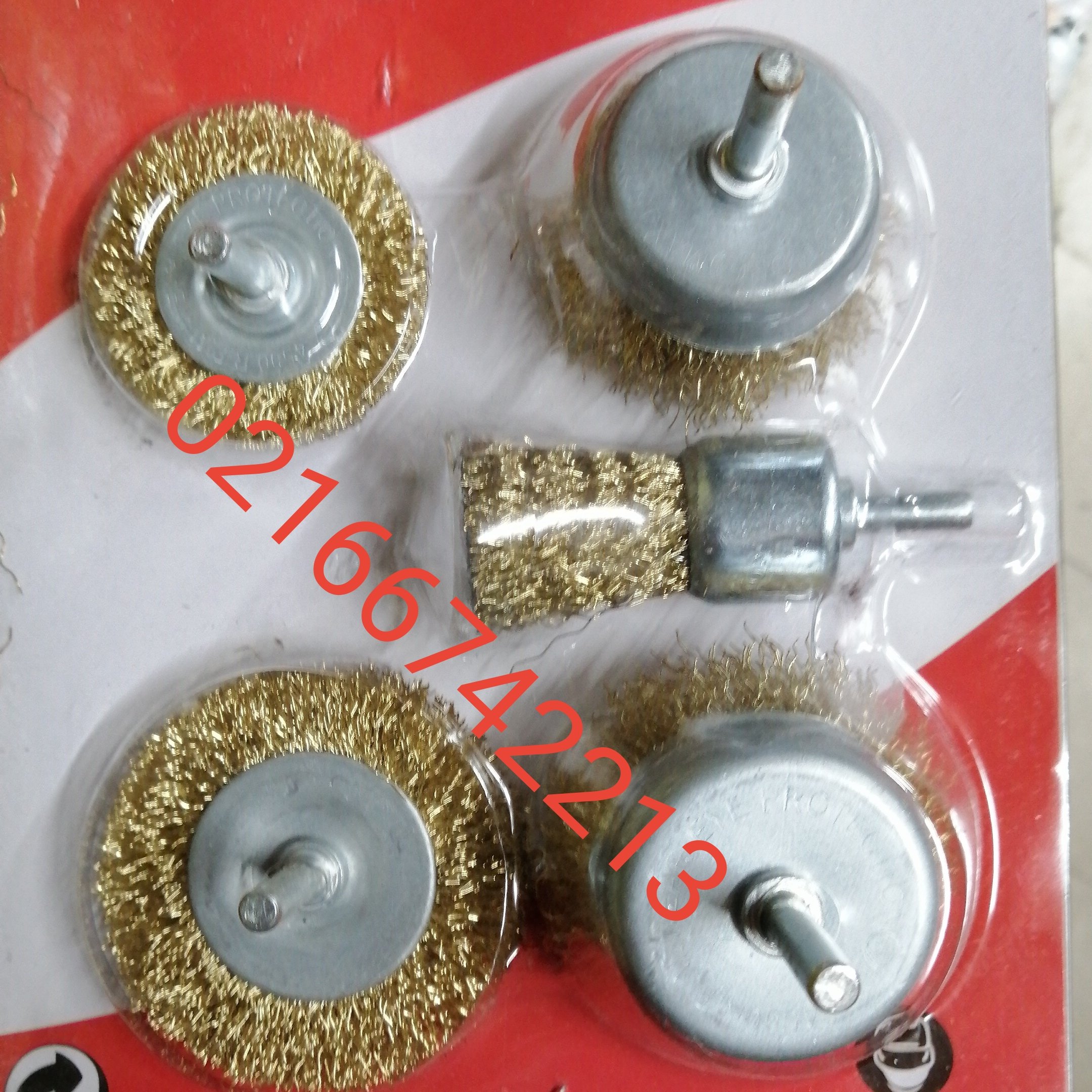 فرچه سیمی سر دریلی 5عددی پایه 6 جنس درجه یک