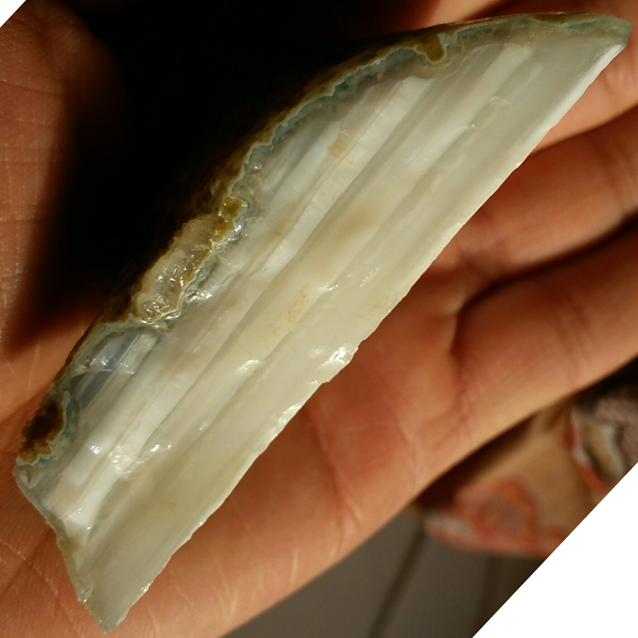 اسلایس سنگ راف عقیق سلیمانی خطی منظم محشر 100 در 100 طبیعی شاهکار خلقت بی نظیر