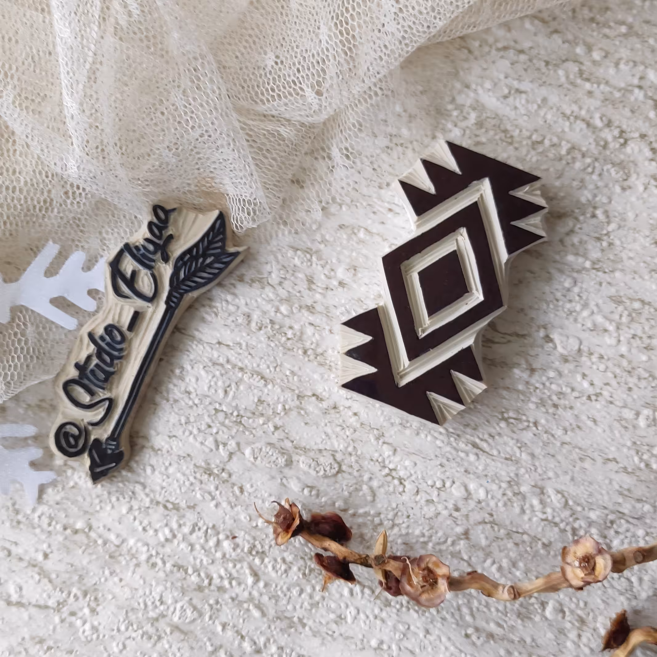 مهر دست ساز  طرح بوهو 