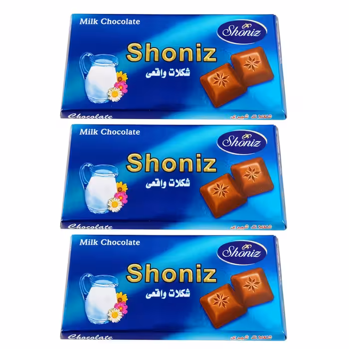 شکلات شیری شونیز - 100 گرم بسته 3 عددی
