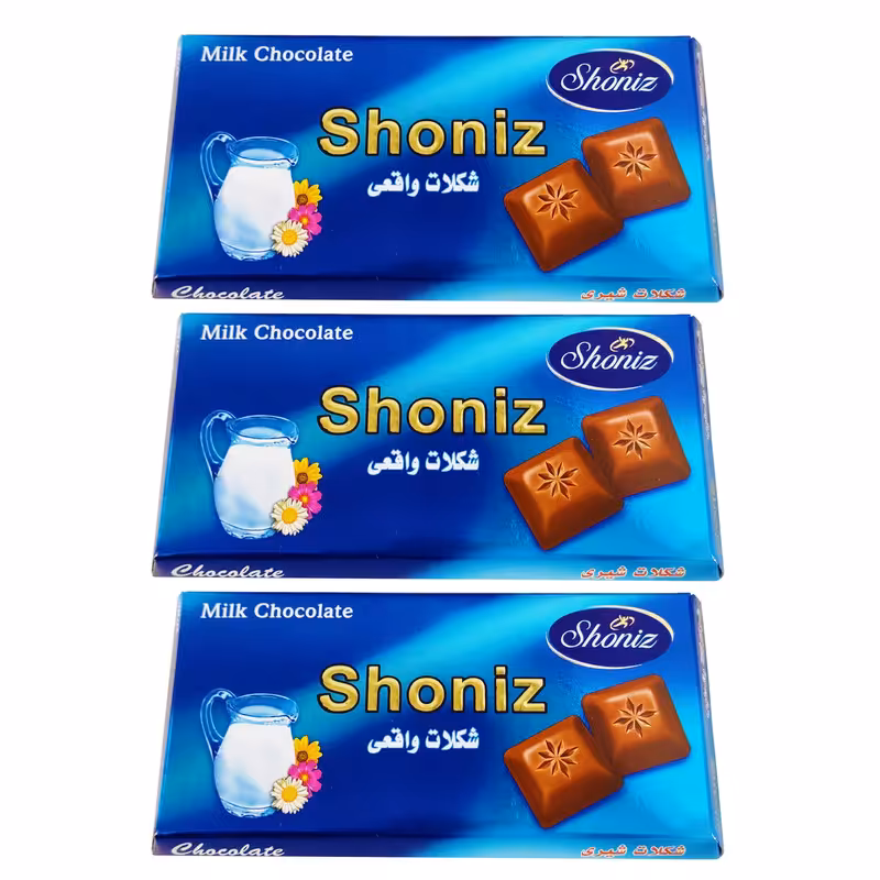 شکلات شیری شونیز - 100 گرم بسته 3 عددی
