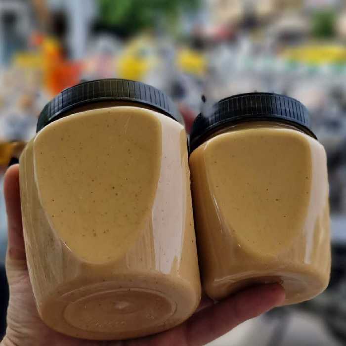 کره بادام زمینی باعسل صددرصدطبیعی خوش طعم  مسیحا(1کیلو) تولیدتازه برای هر سفارش