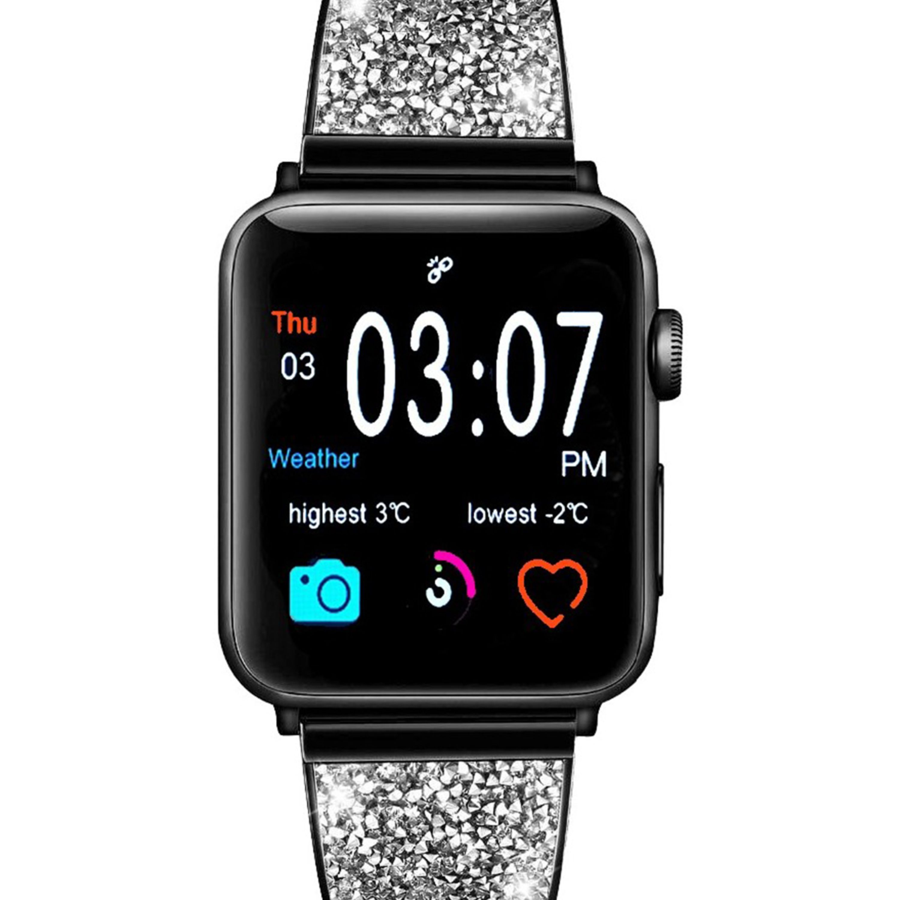 ساعت هوشمند گیفت کالکشن مدل IWO Cryst Series6 رنگ مشکی