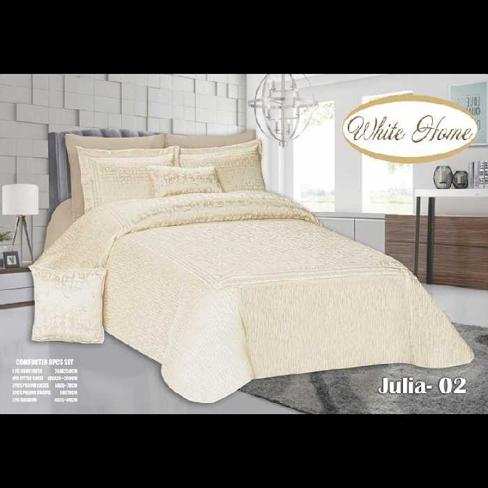 روتختی مخمل پنلی ترک درجه یک برند وایت هوم طرح جولیا نسکافه ای روشن