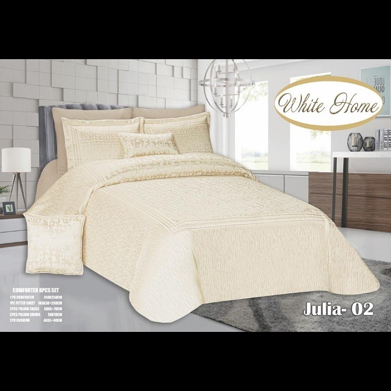 روتختی مخمل پنلی ترک درجه یک برند وایت هوم طرح جولیا نسکافه ای روشن