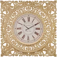 ساعت دیواری چوبی مدل VITTORIA کد W-1980 رنگ GRAY و WHITEWASH