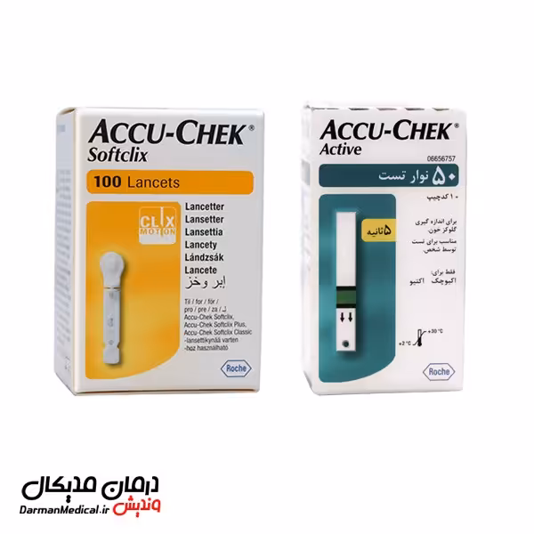 نوار تست قند خون آکیوچک اکتیو به همراه 100 عدد سوزن