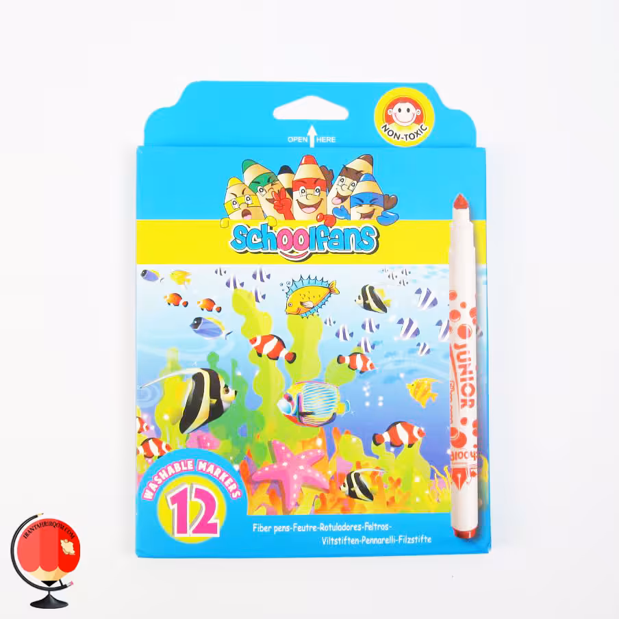 ماژیک رنگ آمیزی 12 رنگ اسکول فنس