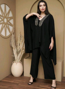 مانتو شلوار زنانه ابروبادی مدل ست آهو