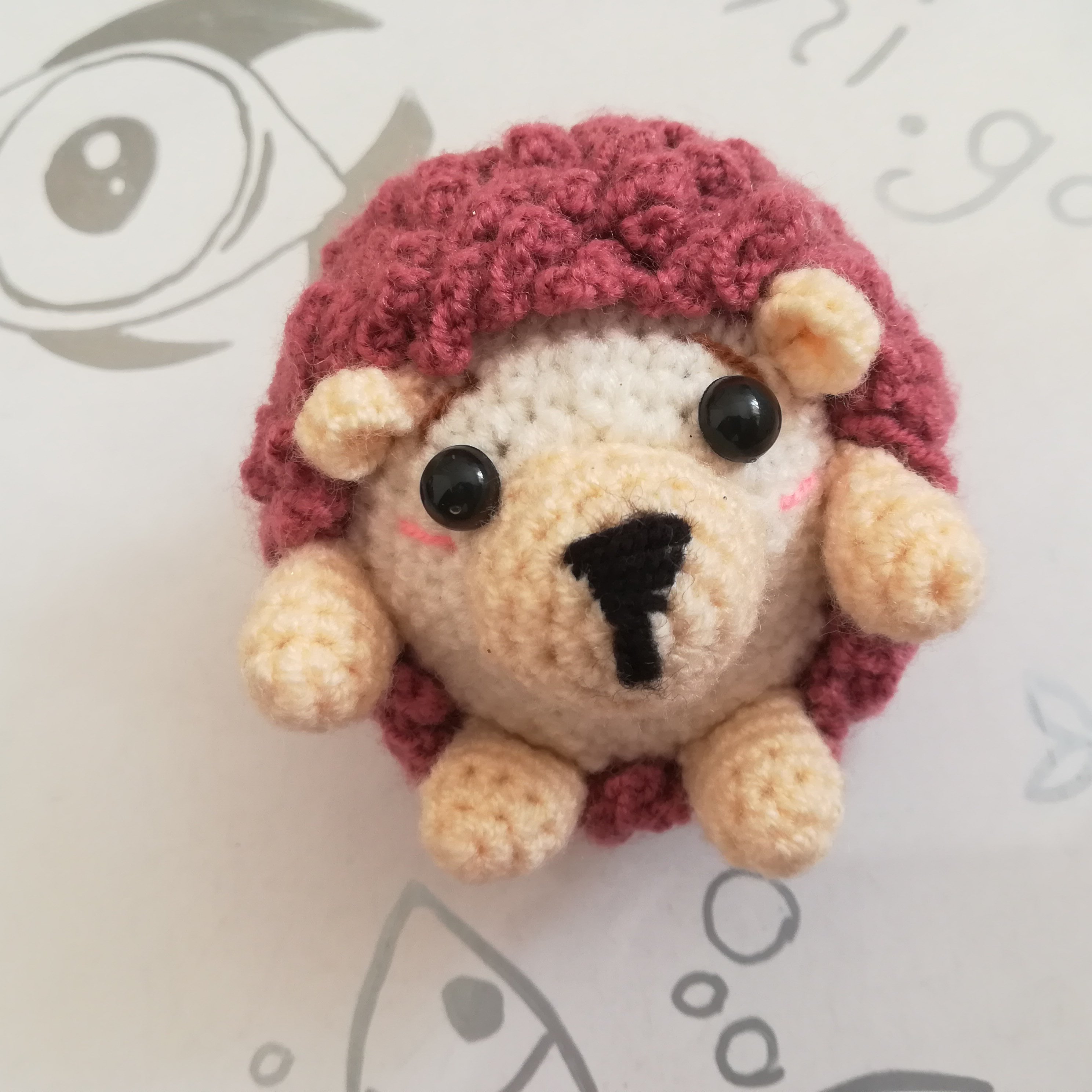 عروسک بافتنی خارپشت گردالی گوگولی 