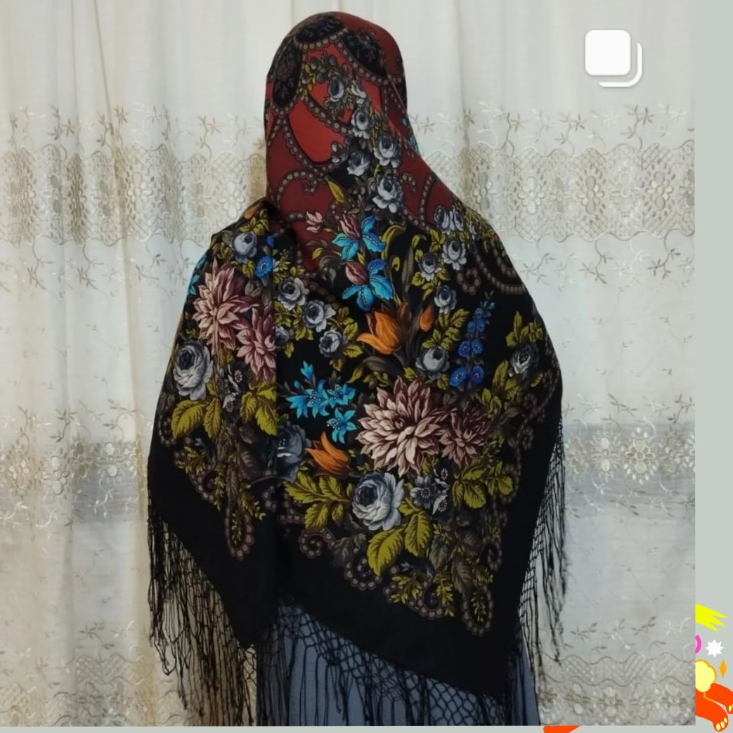 روسری پشمی ترکمن قواره 148