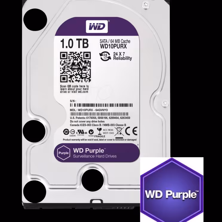 هارد وسترن بنفش 1 ترا 24 ماه گارانتی