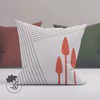 کوسن مخمل طرح سرو سرکش 45 در 45 سانتی