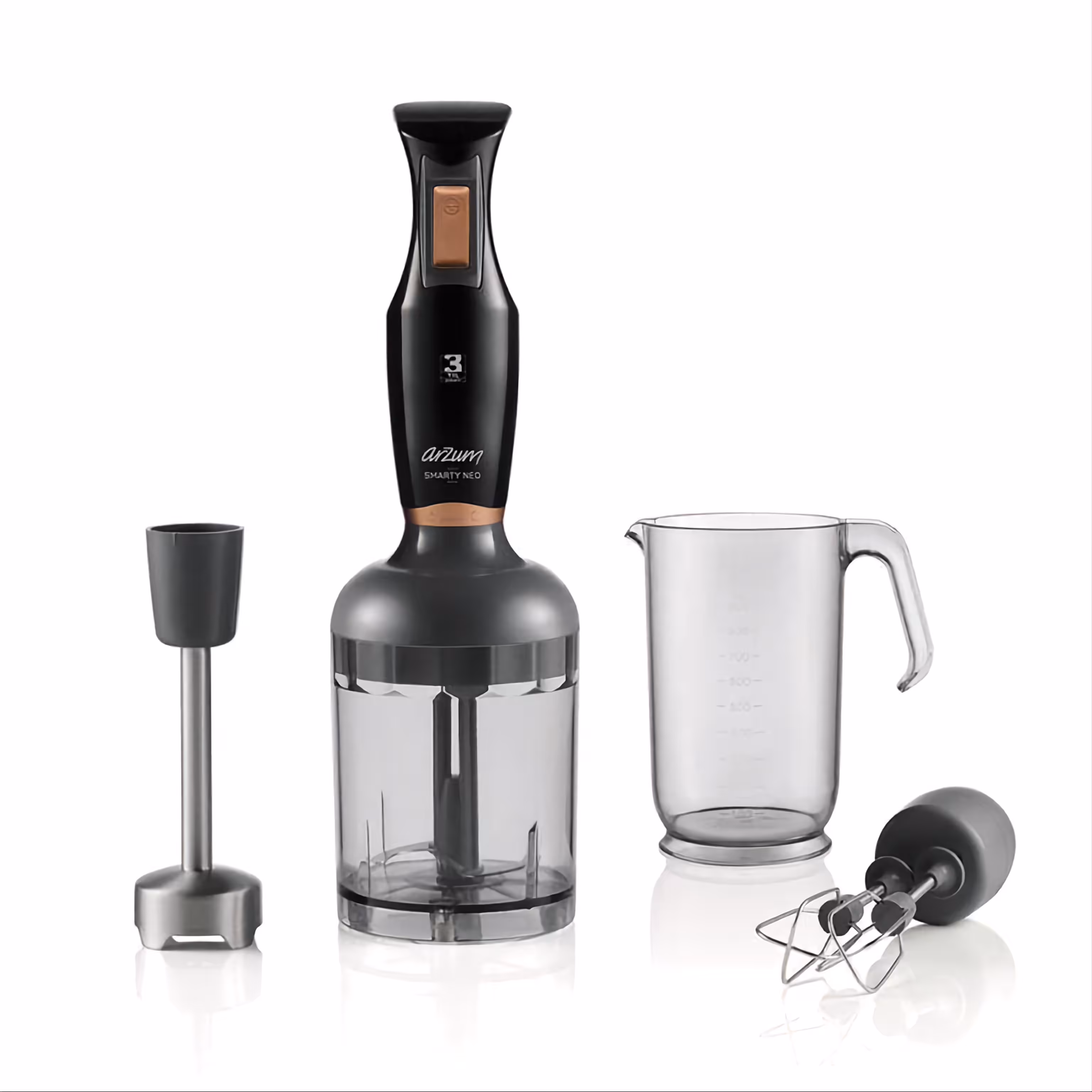 گوشتکوب برقی 3 کاره آرزوم ساخت ترکیه همراه با خردکن و همزن دو قلو