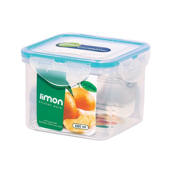 ظرف فریزری مربع 680 میل 7823 لیمون