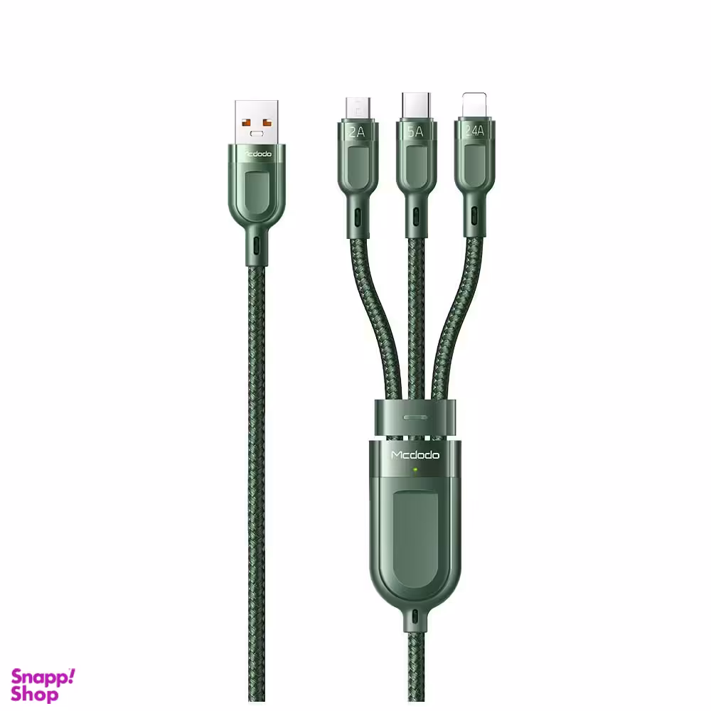 کابل تبدیل USB به USB-C /Lightning /Micro USB مک دودو (Mcdodo) مدل Ca-8790 به طول 1.2m