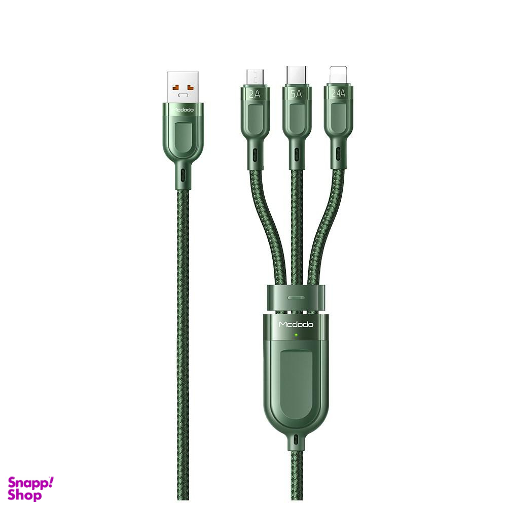 کابل تبدیل USB به USB-C /Lightning /Micro USB مک دودو (Mcdodo) مدل Ca-8790 به طول 1.2m