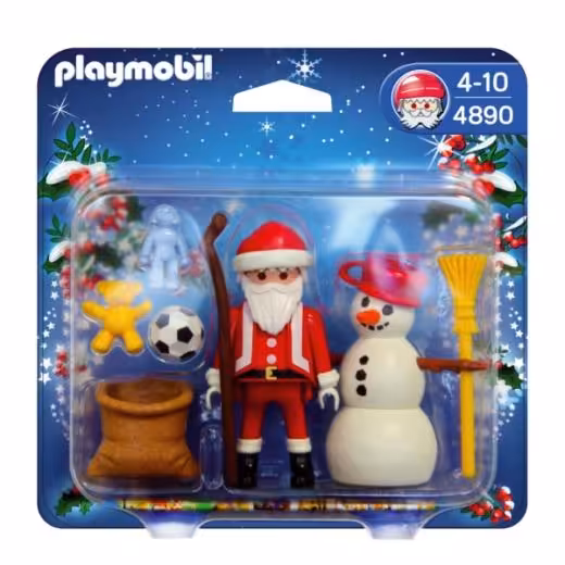 santa claus with snow manكد4890