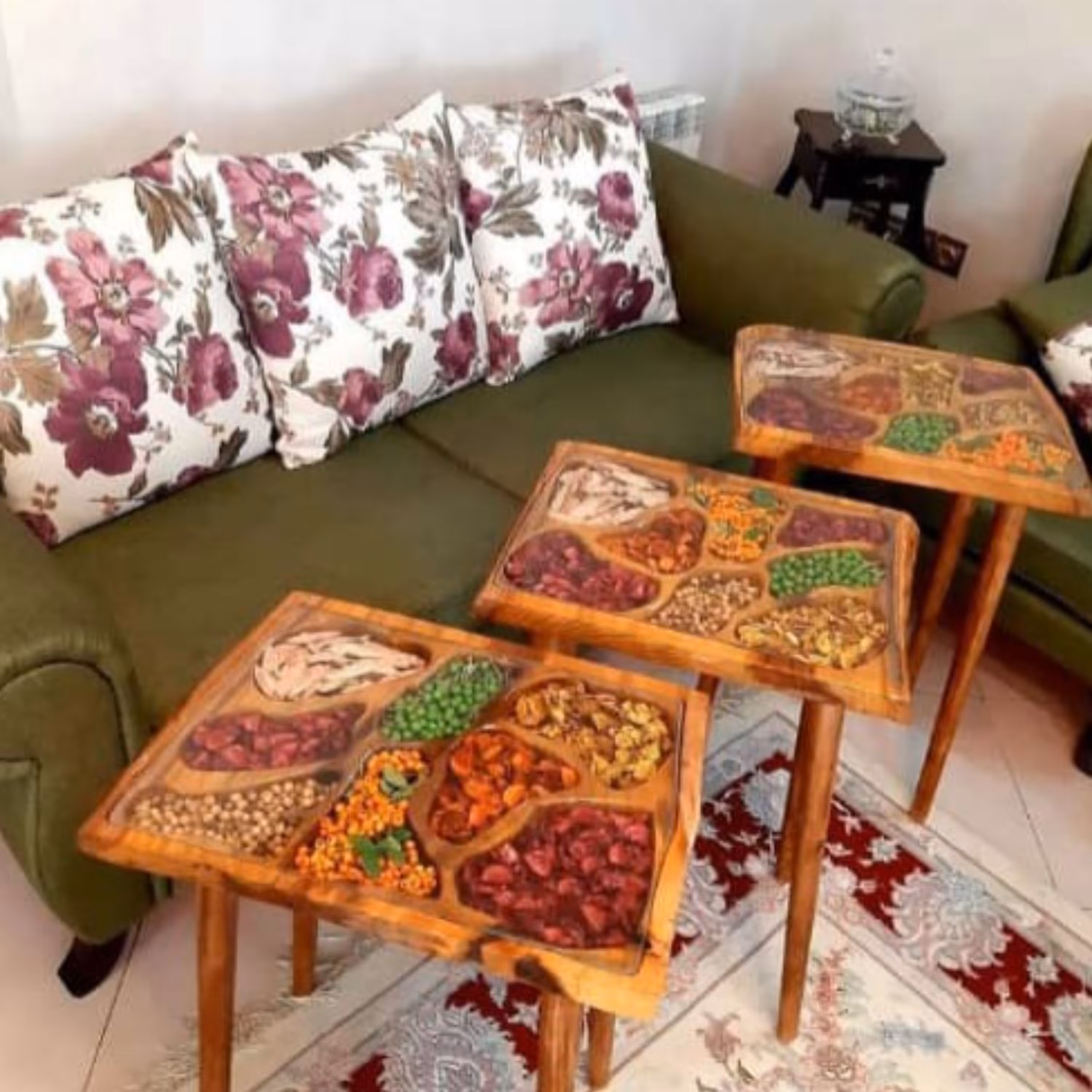 ظروف چوبی پذیرایی .از چوب گردو