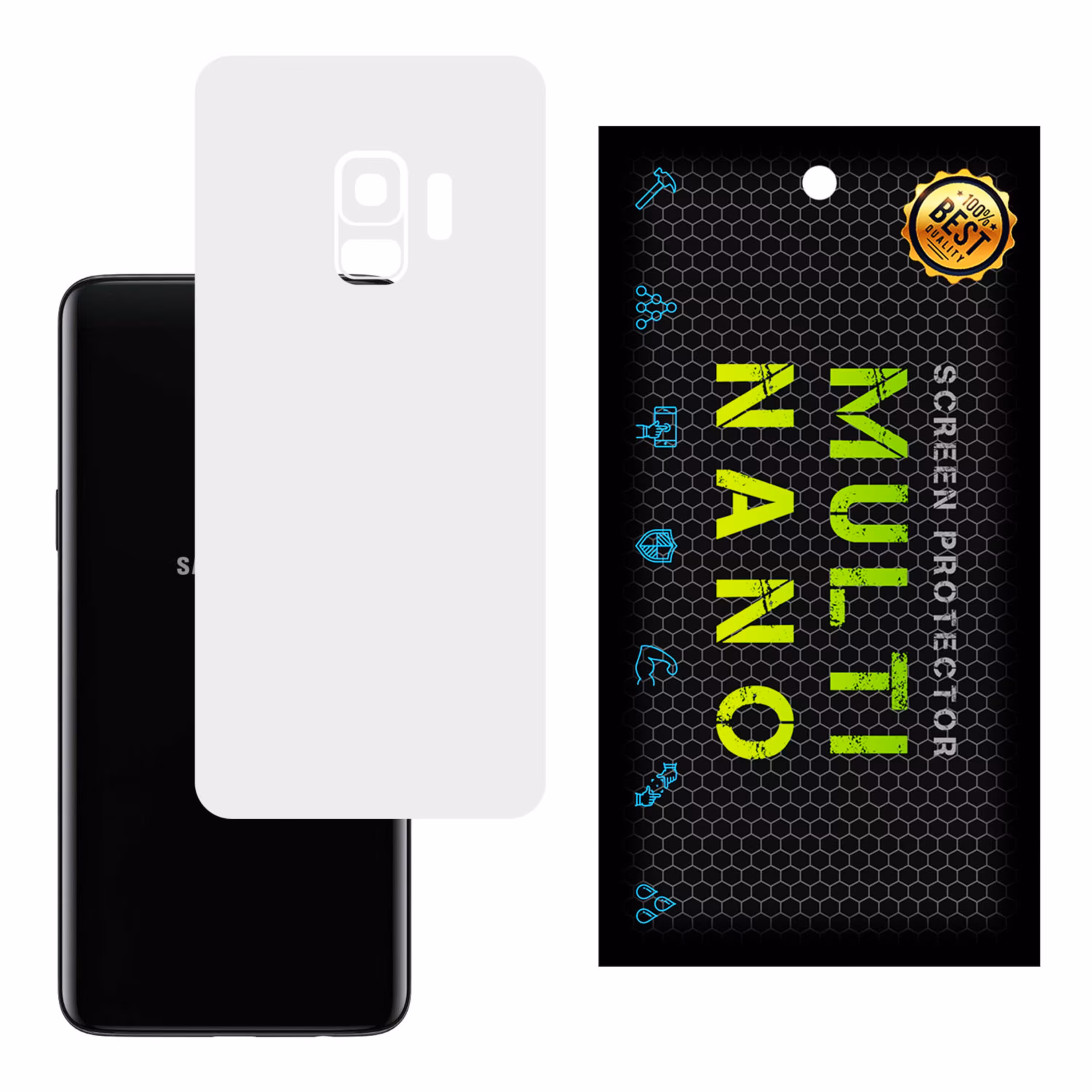 برچسب پوششی MultiNano مدل X-F1M- White برای پشت موبایل سامسونگ S9