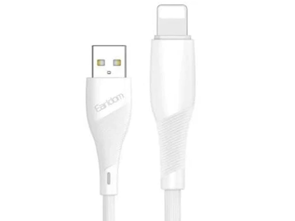 کابل شارژ سریع یو اس بی به لایتنینگ 2.4 آمپر 25 سانتی متری ارلدام EC-163