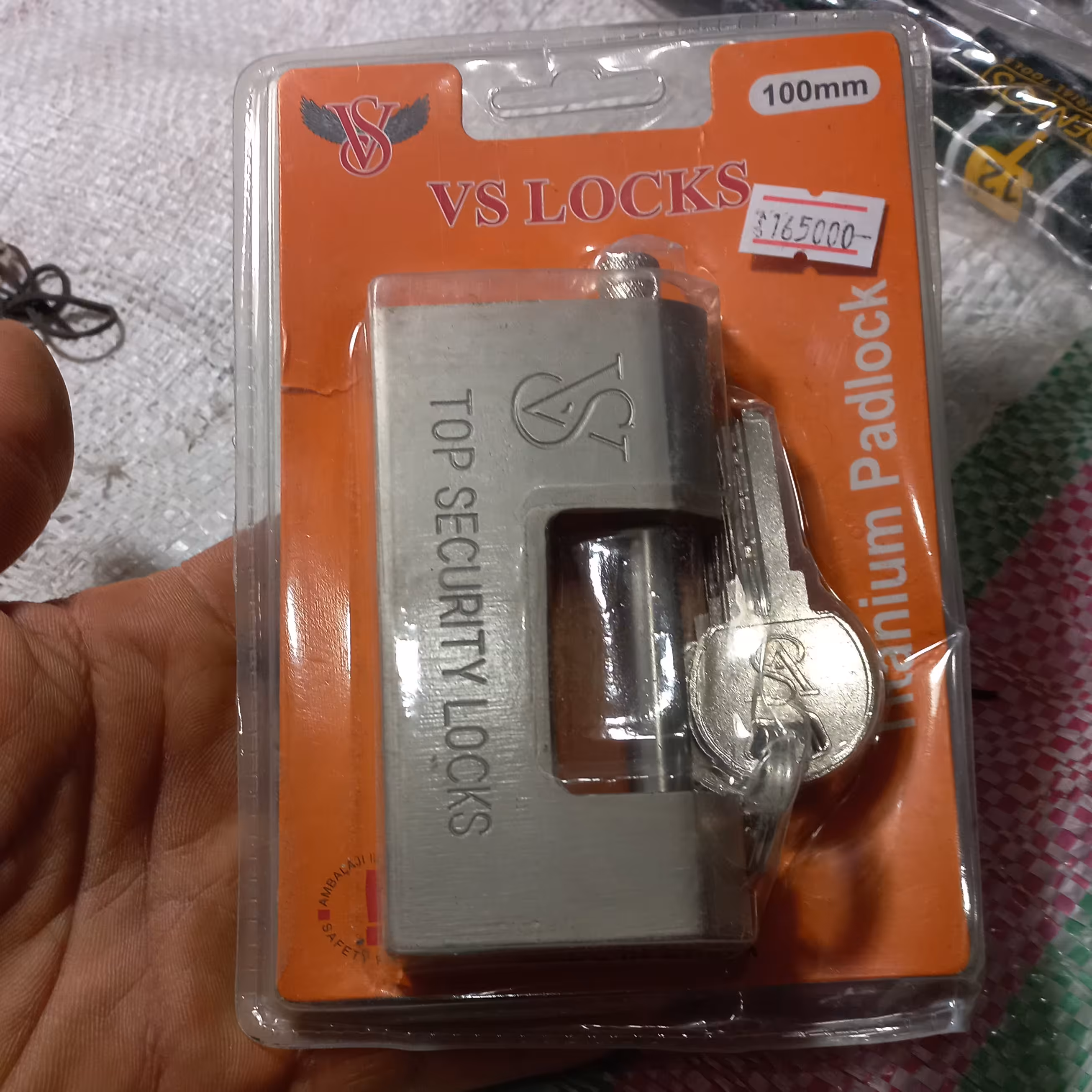 قفل کتابی سایز 100 فولادی به همراه 3کلید