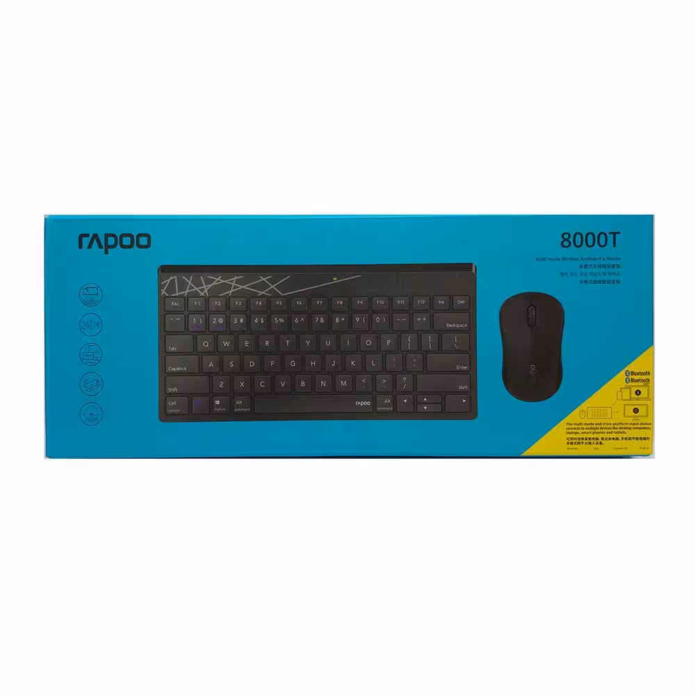 کیبورد و ماوس بی سیم رپو Keyboard Rapoo 8000T