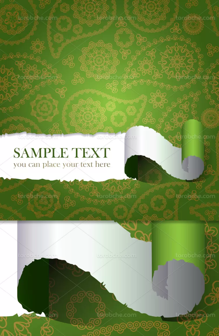 پس زمینه سنتی ترمه سبز | گرافیک با طعم تربچه