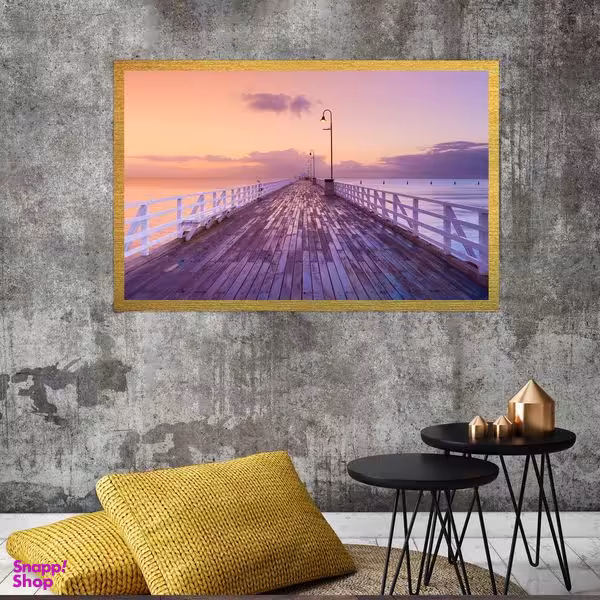 تابلو بکلیت طرح اسکله چوبی مدل قاب شاسی کد T-S7472