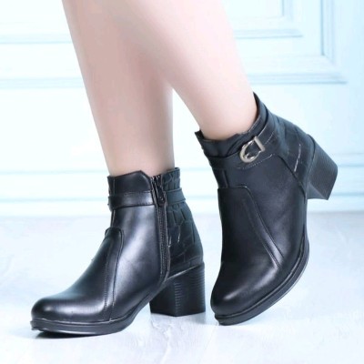 نیم بوت چرم زنانه