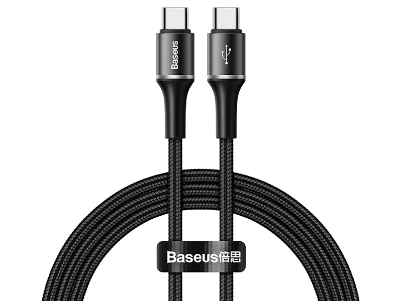 کابل شارژ سریع و انتقال داده تایپ سی به تایپ سی بیسوس Baseus CATGH-J01 halo data cable Type-C pd 20 60w