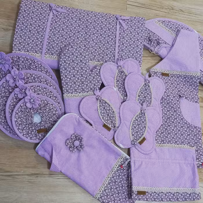 نیم ست سرویس آشپزخانه یاسی بنفش 