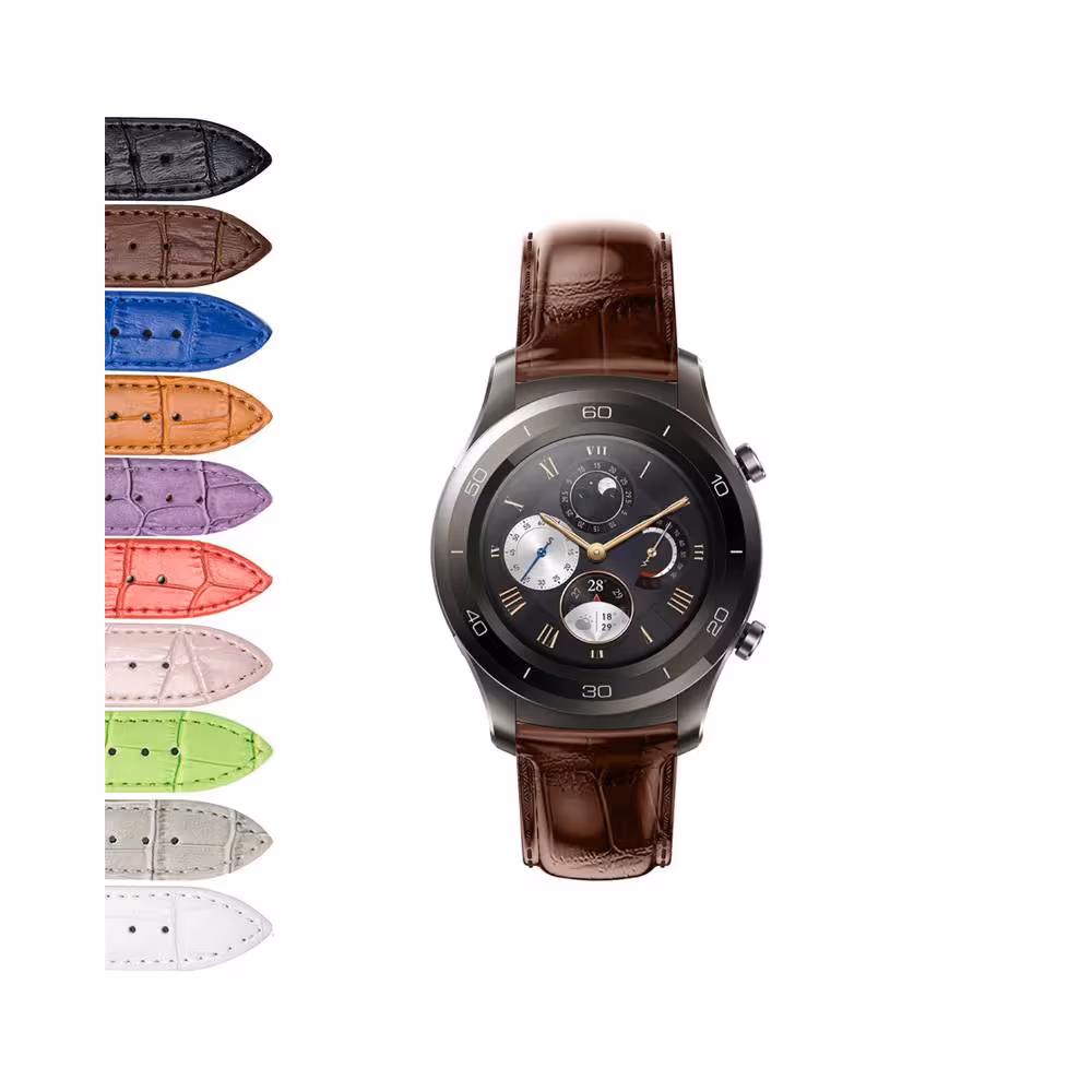 بند چرمی ساعت هواوی Huawei Watch 2 Classic طرح Alligator