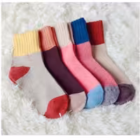 جوراب کش بافت رنگ رنگی