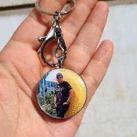 دسته کلید دوطرفه با عکس و متن پیشنهادی شما با قاب استیل درشکل های مختلف