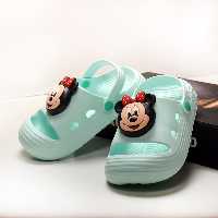 دمپایی میکی پشت دار بچگانه  مدل 350225 رنگ سبز سایز 22تا32