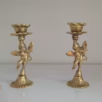 شمعدان برنز فرشته نوازنده