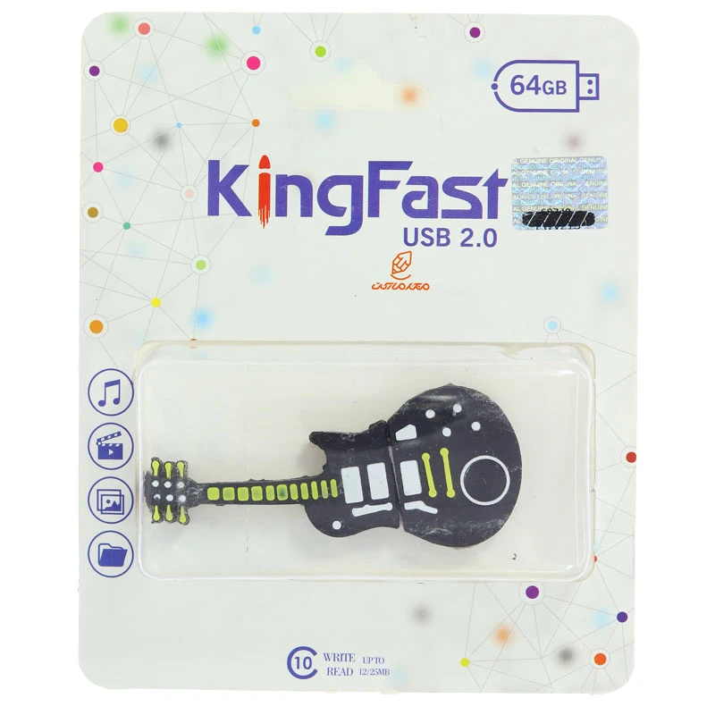 فلش 64 گیگابایت فانتزی طرح گیتار کینگ فست KING FAST