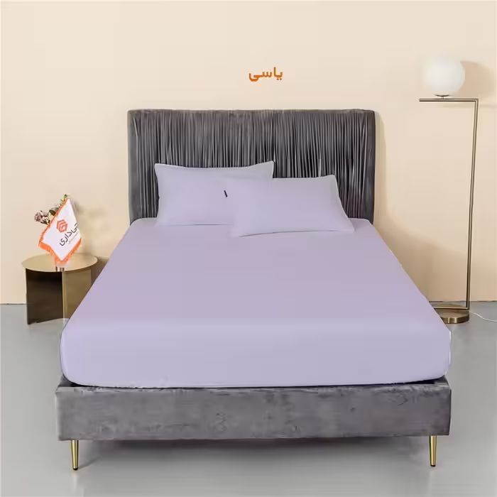 سرویس ملحفه چیداری مدل میکرو دو نفره سه تکه 180در200 رنگ یاسی