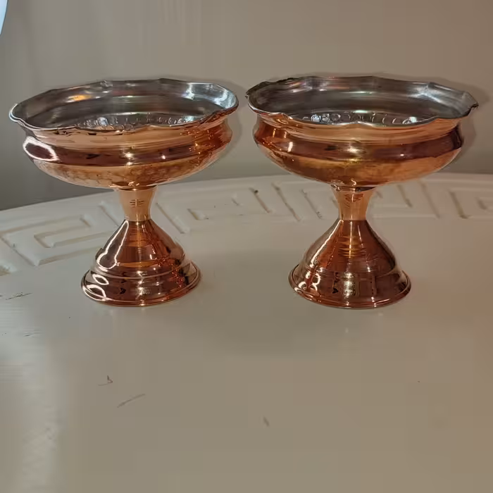 بستنی خوری مسی پایه دار فروش به صورت تک