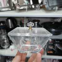 اردوخوری شیشه ای مربع 2 خانه برند لیمون درب اکرولیک