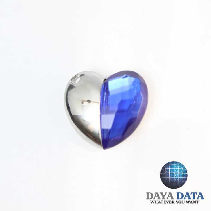 فلش مموری فانتزی دایا دیتا  قلب جواهر مدل JE1001-57 ظرفیت 16GB -USB2 رنگ سرمه ای