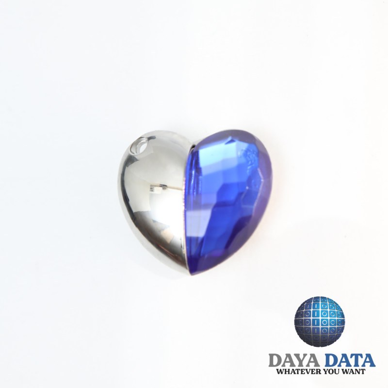 فلش مموری فانتزی دایا دیتا  قلب جواهر مدل JE1001-57 ظرفیت 16GB -USB2 رنگ سرمه ای