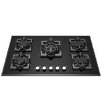 اجاق گاز صفحه شیشه ای 5 شعله مدل چدن M5 پلوپز وسط