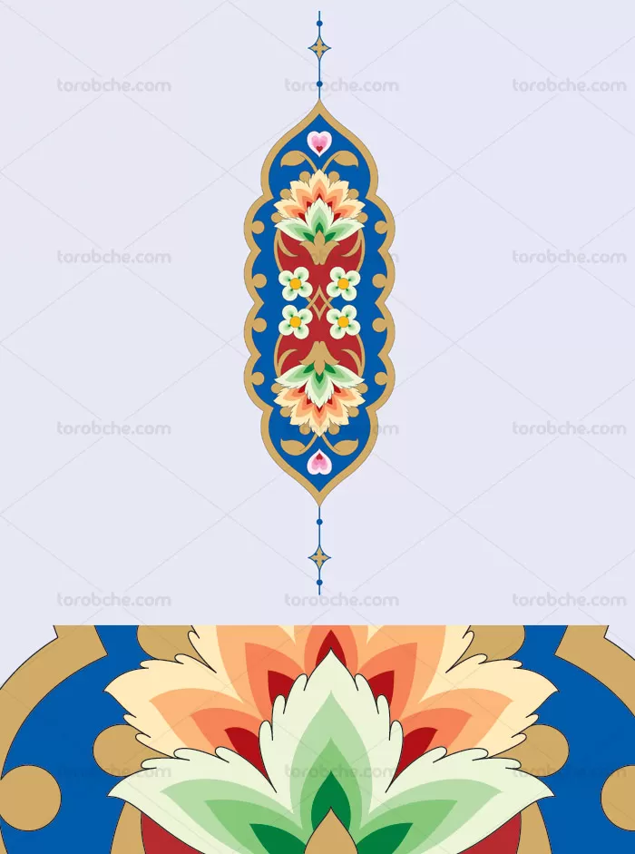 وکتور نشان و شرفه تذهیب - گرافیک با طعم تربچه