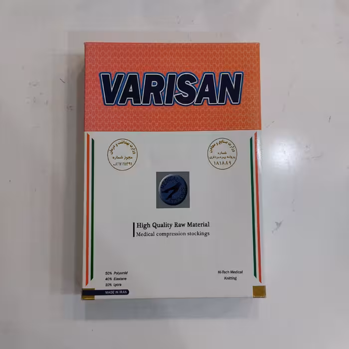 جوراب واریس واریسان مدل AG پنجه باز بالای زانو