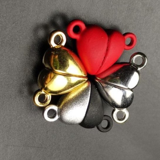 قفل مگنتی دوستی  طرح قلبی  بسته 4 عددی  .انتخاب رنگ با شماست 