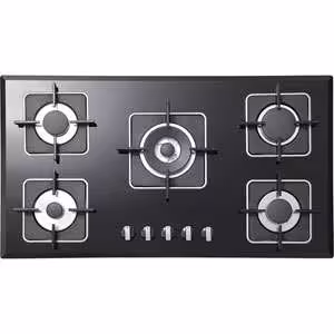 گاز صفحه ای پنج شعله شیشه ای جی 5910 استیل البرز  مدل