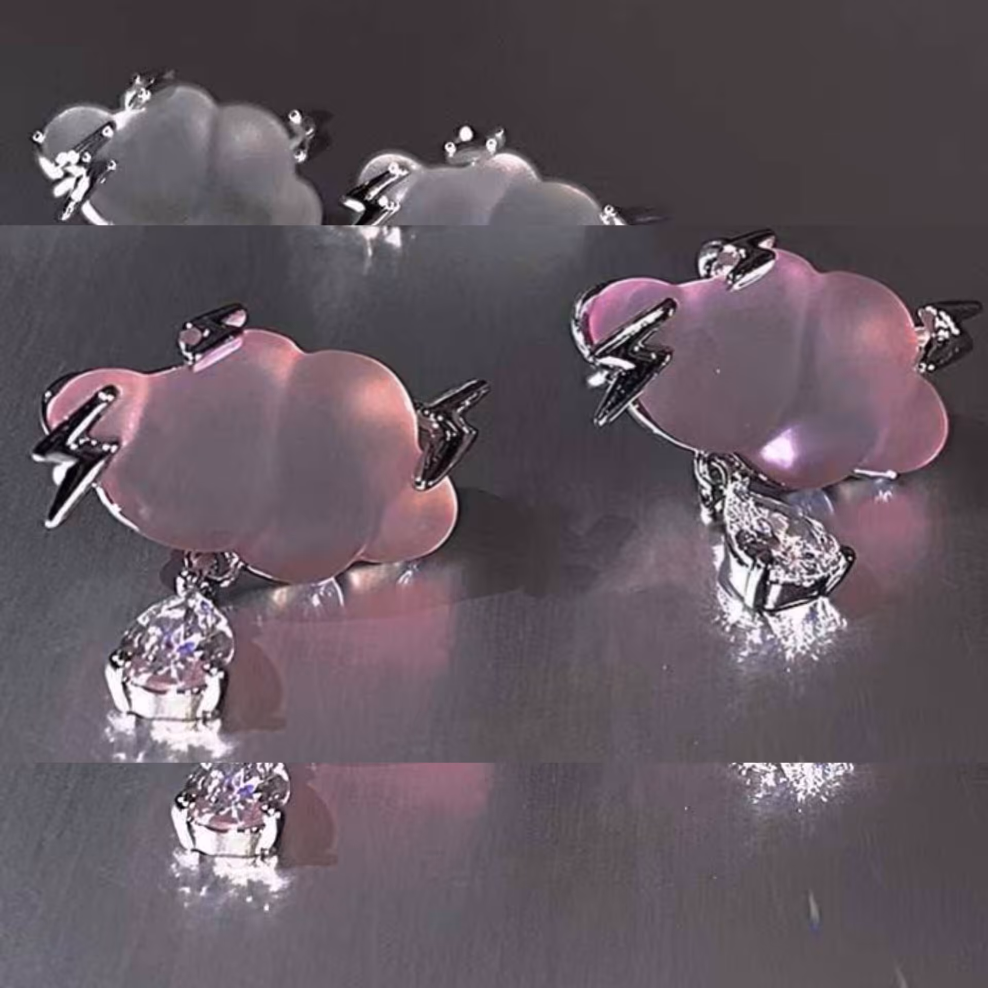 گوشواره استیل طرح ابر